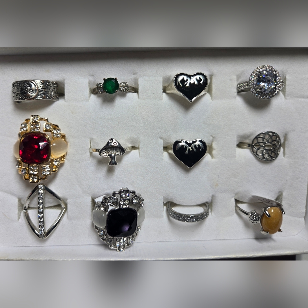 12 Mixed Ring Set